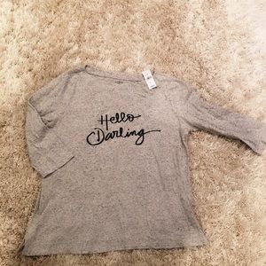 💕3 quarter sleeve graphic tee